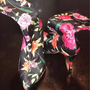 Floral sock boots
